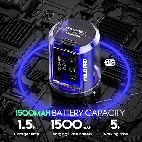 Dragonhawk Fold Pro Wireless Çift Bataryalı 2.4 - 4.2 mm Stroke