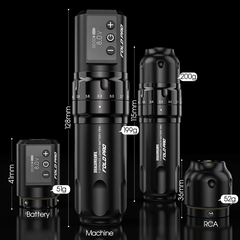 Dragonhawk Fold Pro Wireless Çift Bataryalı 2.4 - 4.2 mm Stroke