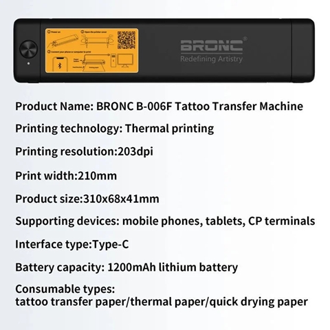 BRONC INKLESS Thermal Yazıcı