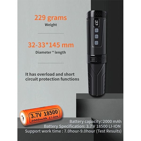 BRONC Wireless Tattoo Pen V6 Silver