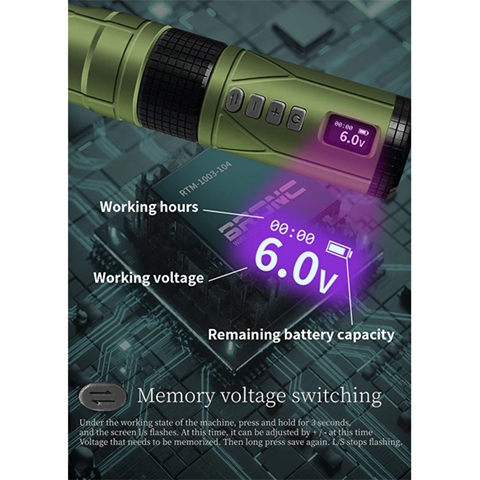 BRONC WIRELESS TATTOO PEN V8 4.0 Stroke Red