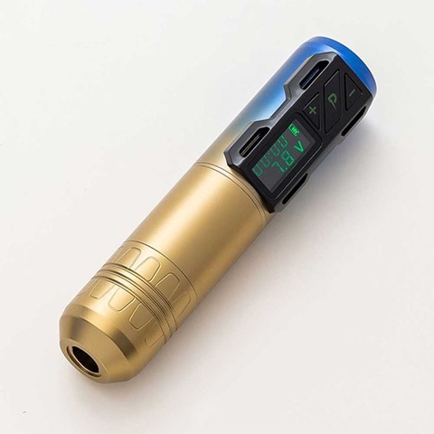 EZ P2S Wireless Battery Tattoo Pen 4.0 mm Stroke - Gold Gradient