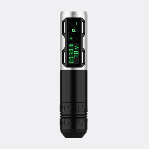 EZ P2S Wireless Battery Tattoo Pen 3.5 mm Stroke - Silver