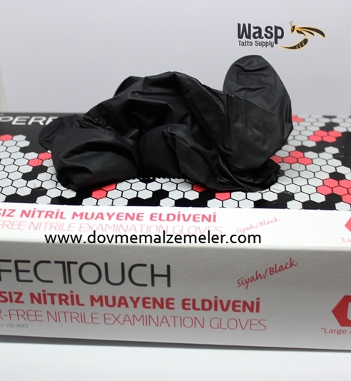 Eldiven Siyah Pudrasız Nitril Small 1 Paket 100 Adet