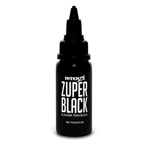 Intenze Zuper Black 1 oz Siyah Dövme Boyası 30 ml